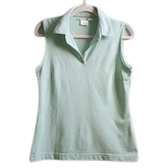 NIKE GOLF DRI-FIT stripes sleeveless polo active top - Picture 1 of 7